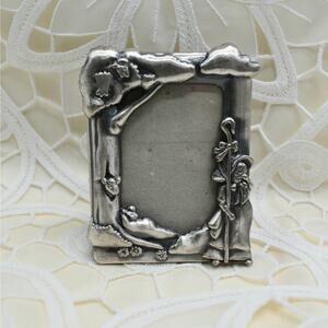 Little Bo Peep nursery rhyme mini silver standing baby picture photo frame